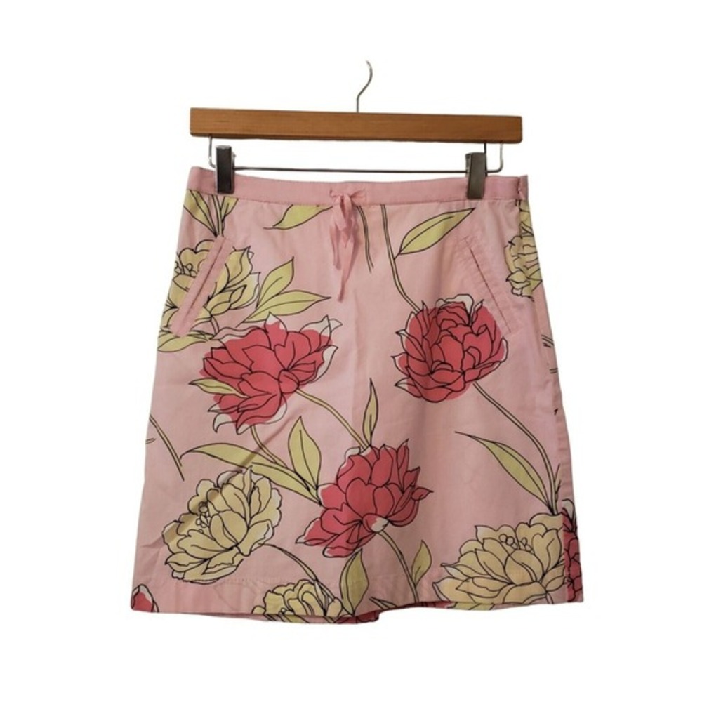 Loft‎ Womens Floral Skirt Size 4 Pink Pre-Owned